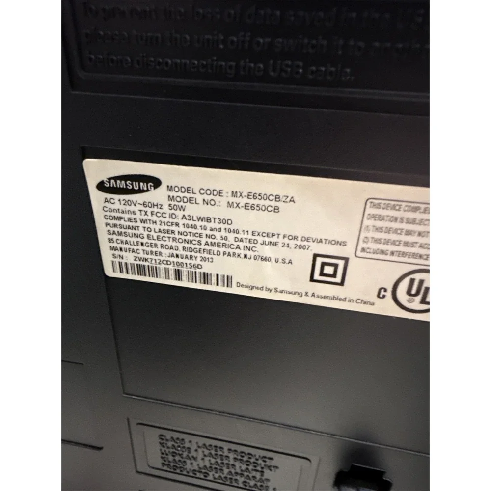 Samsung Giga Sound Blast System MX-E650CB Sound System W/ Subwoofer & Remote